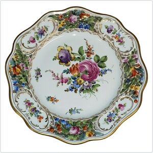 Dresden Hand Painted 11' Porcelaine Plate By Carl Thieme
